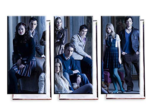 Unified Distribution Gossip Girl - Dreiteiler (120x80 cm) Kunstdruck auf Leinwand • erstklassige Druckqualität • Dekoration • Wandbild von Unified Distribution