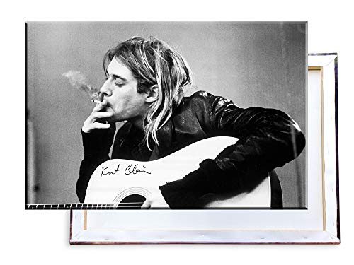 Unified Distribution Kurt Cobain - Nirvana - 100x70 cm Kunstdruck auf Leinwand • erstklassige Druckqualität • Dekoration • Wandbild von Unified Distribution