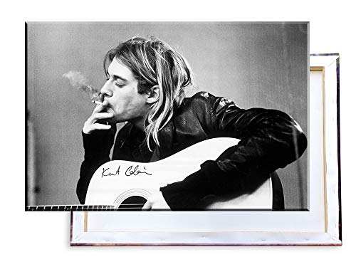 Unified Distribution Kurt Cobain - Nirvana - 120x80 cm Kunstdruck auf Leinwand • erstklassige Druckqualität • Dekoration • Wandbild von Unified Distribution