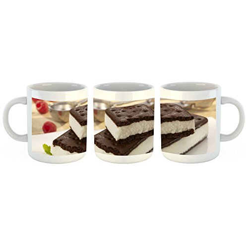 Unified Distribution Milchschnitte süß lecker - Tasse mit Motiv Bedruckt, 300ml C-Henkel. Tolles Geschenk für Büro, Küche, Geburtstag, Lieblingstasse zum Frühstück von Unified Distribution