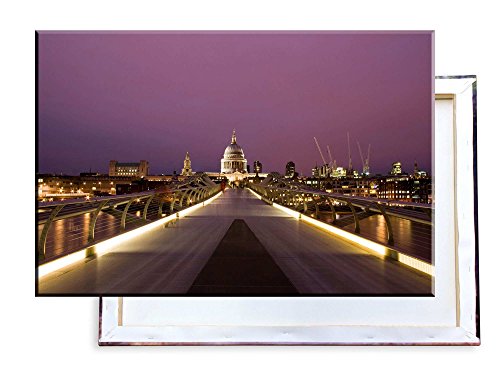 Unified Distribution Millennium Bridge London - 60x40 cm - Bilder & Kunstdrucke fertig auf Leinwand aufgespannt und in erstklassiger Druckqualität von Unified Distribution