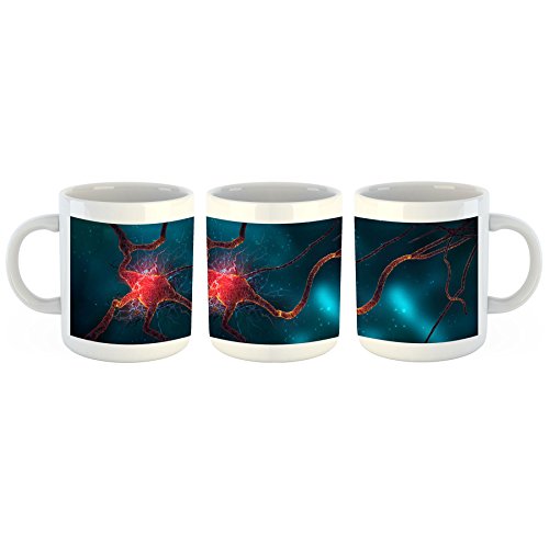 Unified Distribution Neuron Zelle - Tasse mit Motiv Bedruckt, 300ml C-Henkel. Tolles Geschenk für Büro, Küche, Geburtstag, Ihre Neue Lieblingstasse zum Frühstück von Unified Distribution
