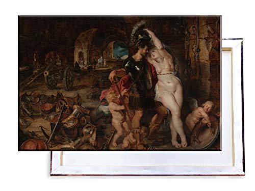Unified Distribution Peter Paul Rubens - Die Rückkehr aus dem Krieg - Mars von der Venus entwaffnet - Klassisches Gemälde - Replik auf Leinwand 120x80cm von Unified Distribution