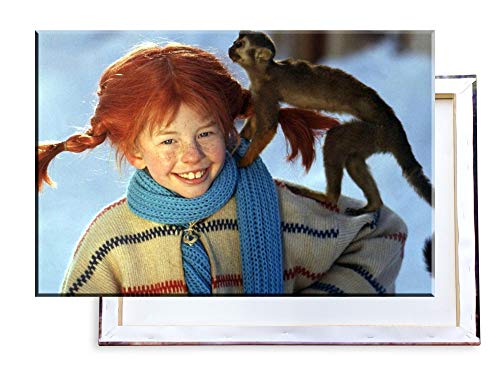 Unified Distribution Pippi Langstrumpf - 100x70 cm Kunstdruck auf Leinwand • erstklassige Druckqualität • Dekoration • Wandbild von Unified Distribution