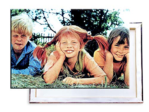 Unified Distribution Pippi Langstrumpf - 120x80 cm Kunstdruck auf Leinwand • erstklassige Druckqualität • Dekoration • Wandbild von Unified Distribution