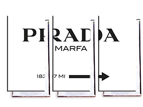 Unified Distribution Prada Maria Modeschau - Dreiteiler (120x80 cm) Kunstdruck auf Leinwand • erstklassige Druckqualität • Dekoration • Wandbild von Unified Distribution