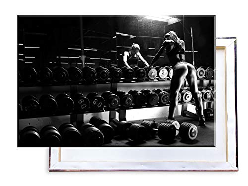 Unified Distribution Sexy Girl Fitness - 120x80 cm - Bilder & Kunstdrucke fertig auf Leinwand aufgespannt und in erstklassiger Druckqualität von Unified Distribution