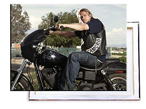 Unified Distribution Sons of Anarchy - Jax Teller - Charlie Hunnam - 80x60 cm - Bilder & Kunstdrucke fertig auf Leinwand aufgespannt und in erstklassiger Druckqualität von Unified Distribution