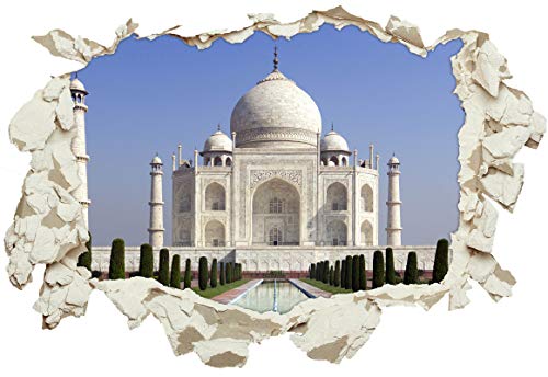 Unified Distribution Taj Mahal Agra Indian - Wandtattoo mit 3D Effekt, Aufkleber für Wände und Türen Größe: 92x61 cm, Stil: Durchbruch von Unified Distribution