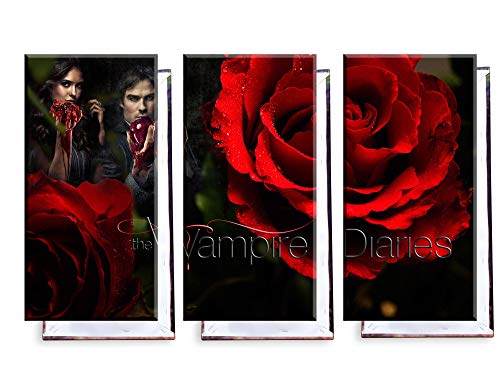 Unified Distribution The Vampire Diaries - Dreiteiler (120x80 cm) Kunstdruck auf Leinwand • erstklassige Druckqualität • Dekoration • Wandbild von Unified Distribution