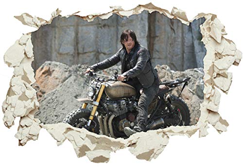 Unified Distribution The Walking Dead - Daryl Dixon - Norman Reedus - Wandtattoo mit 3D Effekt, Aufkleber für Wände und Türen Größe: 92x61 cm, Stil: Durchbruch von Unified Distribution