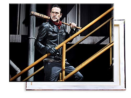 Unified Distribution The Walking Dead - Negan - Jeffrey Dean Morgan - 80x60 cm - Bilder & Kunstdrucke fertig auf Leinwand aufgespannt und in erstklassiger Druckqualität von Unified Distribution