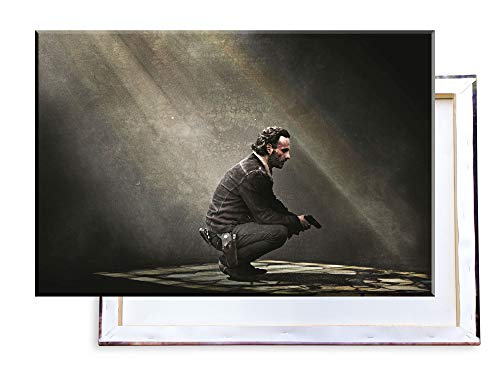 Unified Distribution The Walking Dead - Rick Grimes - Andrew Lincoln - 100x70 cm - Bilder & Kunstdrucke fertig auf Leinwand aufgespannt und in erstklassiger Druckqualität von Unified Distribution