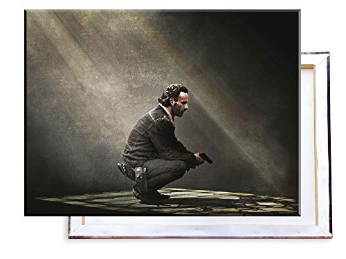 Unified Distribution The Walking Dead - Rick Grimes - Andrew Lincoln - 80x60 cm - Bilder & Kunstdrucke fertig auf Leinwand aufgespannt und in erstklassiger Druckqualität von Tokiso