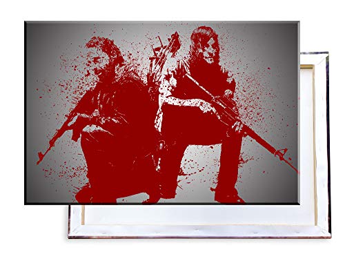 Unified Distribution The Walking Dead - Rick Grimes & Daryl Dixon - 60x40 cm - Bilder & Kunstdrucke fertig auf Leinwand aufgespannt und in erstklassiger Druckqualität von Unified Distribution