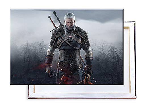 Unified Distribution Witcher - Geralt von Rivia - 100x70 cm Kunstdruck auf Leinwand • erstklassige Druckqualität • Dekoration • Wandbild von Unified Distribution