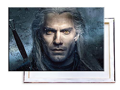 Unified Distribution Witcher - Geralt von Rivia - 120x80 cm Kunstdruck auf Leinwand • erstklassige Druckqualität • Dekoration • Wandbild von Unified Distribution