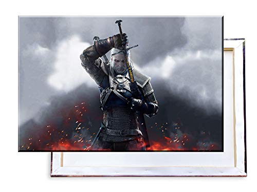 Unified Distribution Witcher - Geralt von Rivia - 120x80 cm Kunstdruck auf Leinwand • erstklassige Druckqualität • Dekoration • Wandbild von Unified Distribution