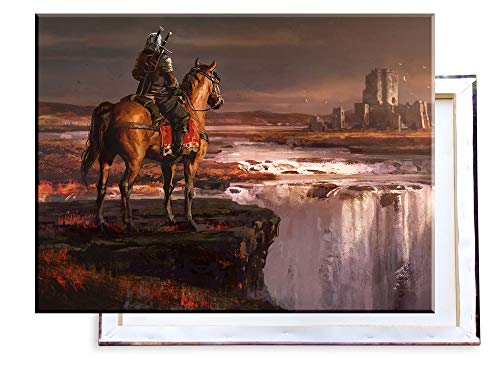 Unified Distribution Witcher - Geralt von Rivia - 80x60 cm Kunstdruck auf Leinwand • erstklassige Druckqualität • Dekoration • Wandbild von Unified Distribution