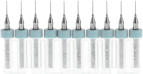 Mikrobohrer, Wolframstahl, Hartmetall, 0,6 mm, 3,175 mm Schaft, 10 Stück Mikrobohrer, Wolframstahl, Hartmetall, 0,6 mm, 3,175 mm Schaft, 10 Stück von Unifizz