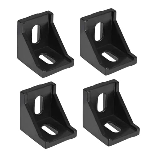Unifizz 10 Sets T-Nut-Aluminium-Extrusions-Eckwinkel, 40 x 40 x 35 mm Winkelverbinder für 4040 Serie Aluminiumprofil, extrudierten Rahmen, Schwarz von Unifizz