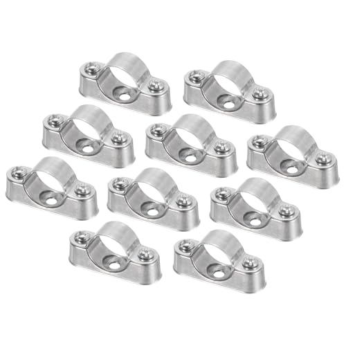 Unifizz 10 Stück 20 mm Wandhalterung, Deckenhalterung, Rohrstützring, Aufhänger aus Edelstahl, Rohrhalterung in Silber von Unifizz