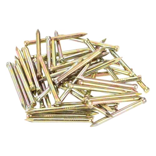 Unifizz 100 Stück 30 mm Endbearbeitungsnägel, Karbonstahl, kopflose Nägel zum Aufhängen von Bildern, kleine Hardware-Nägel für Holzrahmen, Wandverkleidung, Sockelleisten und Kunstprojekte, Farbe Zink von Unifizz