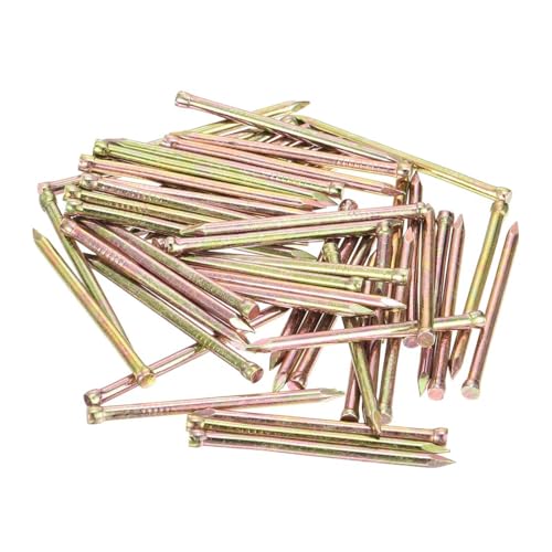 Unifizz 100 Stück 38 mm Endbearbeitungsnägel, Karbonstahl, kopflose Nägel zum Aufhängen von Bildern, kleine Hardware-Nägel für Holzrahmen, Wandverkleidung, Sockelleisten und Kunstprojekte, Farbe Zink von Unifizz