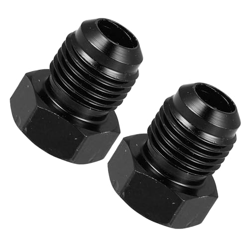 Unifizz 2 Stück Auto AN6 männlich Flare Bolt Blindstopfen Endkappe Kontermutter Fitting Stecker Sechskantverbinder Fitting Adapter Aluminiumlegierung Schwarz Unifizz 2 Stück Auto AN6 männlich Flare Bolt Blindstopfen Endkappe Kontermutter Fitting Stecker Sechskantverbinder Fitting Adapter Aluminiumlegierung Schwarz von Unifizz