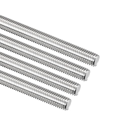 Unifizz 4 Stück M12 x 150 mm Vollgewindestange, 304 Edelstahl, lange Gewindestangen, Verbindungsstangen, Bolzen von Unifizz