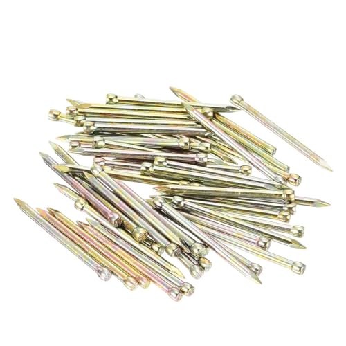 Unifizz 50 Stück 35 mm Endbearbeitungsnägel, Karbonstahl, kopflose Nägel zum Aufhängen von Bildern, kleine Hardware-Nägel für Holzrahmen, Wandverkleidung, Sockelleisten und Kunstprojekte, Farbe Zink Unifizz 50 Stück 35 mm Endbearbeitungsnägel, Karbonstahl, kopflose Nägel zum Aufhängen von Bildern, kleine Hardware-Nägel für Holzrahmen, Wandverkleidung, Sockelleisten und Kunstprojekte, Farbe Zink von Unifizz