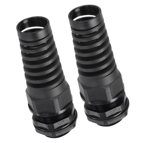 Unifizz G1-Kabelverschraubung, 17–25 mm, Drahtloch, wasserdichter Nylonstecker mit Knickschutz und Kontermutter, 2 Stück Unifizz G1-Kabelverschraubung, 17–25 mm, Drahtloch, wasserdichter Nylonstecker mit Knickschutz und Kontermutter, 2 Stück von Unifizz