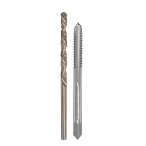 Unifizz Gewindeschneider- und Bit-Sets, M4 x 0,75 H2, gerader Nut, Maschinengewindebohrer, 3,2 mm, M35 Kobalt-Hochgeschwindigkeitsstahl (HSS-CO) Spiralbohrer von Unifizz