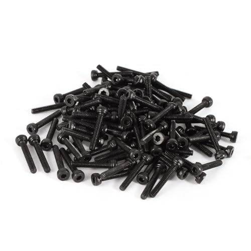Unifizz Innensechskantschrauben, M2,5 x 12 mm, Vollgewinde, 12,9 Güteklasse 12,9, Stahllegierung, schwarzes Oxid-Finish, Inbusantrieb, Maschinenschrauben, 100 Stück Unifizz Innensechskantschrauben, M2,5 x 12 mm, Vollgewinde, 12,9 Güteklasse 12,9, Stahllegierung, schwarzes Oxid-Finish, Inbusantrieb, Maschinenschrauben, 100 Stück von Unifizz