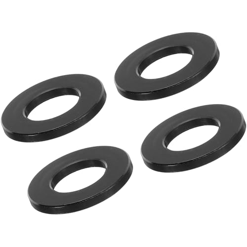 Unifizz M10 Abstandshalter aus Aluminium, schwarz, 4 Stück, runde Metall-Abstandshalter, 10,5 mm Innendurchmesser x 20 mm Außendurchmesser x 2 mm Länge, Aluminium-Abstandshalter ohne Gewinde, für M10 von Unifizz