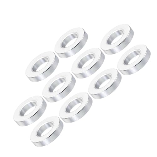 Unifizz M10 Aluminium-Abstandshalter, 10 Stück, runde Metall-Abstandshalter, 10,5 mm Innendurchmesser x 20 mm Außendurchmesser x 4 mm Länge, Aluminium-Abstandshalter ohne Gewinde, für M10 Unifizz M10 Aluminium-Abstandshalter, 10 Stück, runde Metall-Abstandshalter, 10,5 mm Innendurchmesser x 20 mm Außendurchmesser x 4 mm Länge, Aluminium-Abstandshalter ohne Gewinde, für M10 von Unifizz
