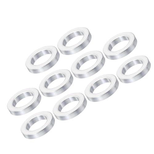 Unifizz M10 Aluminium-Abstandshalter, runde Metall-Abstandshalter, 10,2 mm Innendurchmesser x 16 mm Außendurchmesser x 3 mm Länge, ohne Gewinde, Aluminium-Abstandshalter für M10-Schrauben-Baugruppen Unifizz M10 Aluminium-Abstandshalter, runde Metall-Abstandshalter, 10,2 mm Innendurchmesser x 16 mm Außendurchmesser x 3 mm Länge, ohne Gewinde, Aluminium-Abstandshalter für M10-Schrauben-Baugruppen von Unifizz