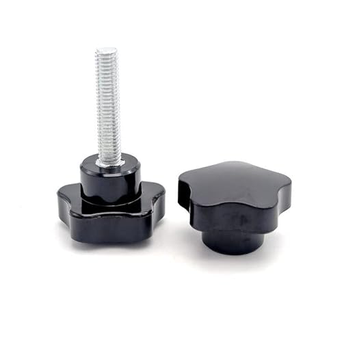 Unifizz M10 x 40 mm Rändelschrauben, Klemmschraube, Sternknöpfe, Bakelit, fünfeckig, Pflaumenform, Handknauf, Anziehschraube für mechanische Ausrüstung, 1 Stück von Unifizz