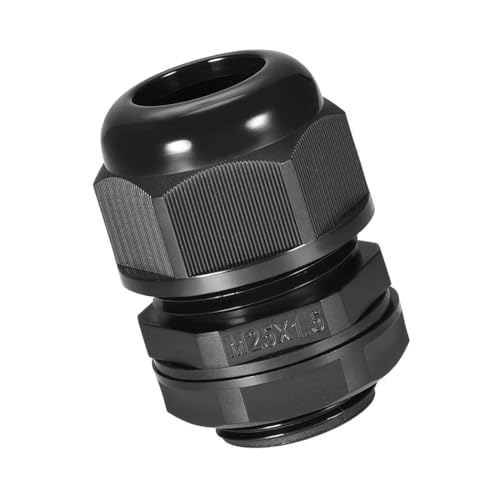Unifizz M25-Kabelverschraubung, 4 Löcher, wasserdicht, IP68, Nylonstecker mit verstellbarer Kontermutter für Kabeldraht mit 5–6 mm Durchmesser von Unifizz