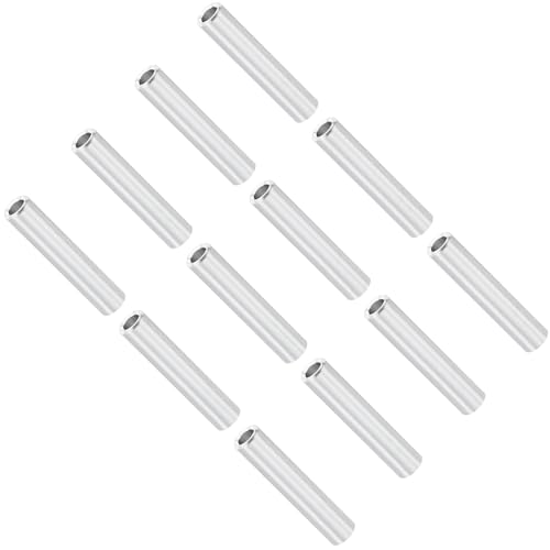 Unifizz M3 Aluminium-Abstandshalter, runde Metall-Abstandshalter, 3,1 mm Innendurchmesser x 5 mm Außendurchmesser x 25 mm Länge, ohne Gewinde, Aluminium-Abstandshalter für M3-Schrauben-Baugruppen, 10 von Unifizz