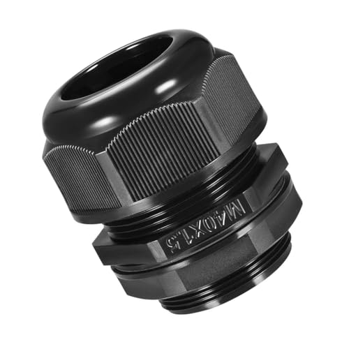 Unifizz M40 Kabelverschraubung, 4 Löcher, wasserdicht, IP68, Nylonstecker mit verstellbarer Kontermutter für Kabeldraht mit 11–12 mm Durchmesser von Unifizz