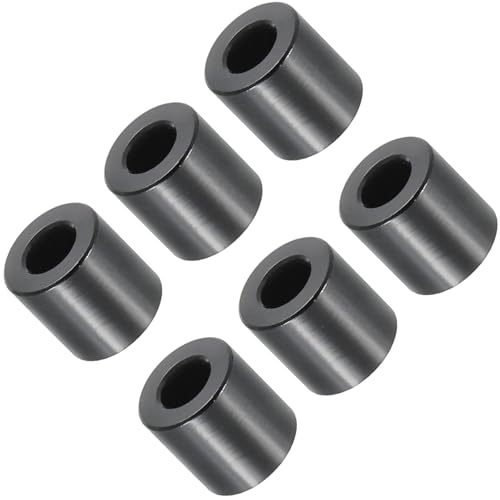 Unifizz M5 Abstandshalter aus Aluminium, schwarz, 6 Stück, runde Metall-Abstandshalter, 5,2 mm Innendurchmesser x 10 mm Außendurchmesser x 10 mm Länge, Aluminium-Abstandshalter ohne Gewinde, für M5 Unifizz M5 Abstandshalter aus Aluminium, schwarz, 6 Stück, runde Metall-Abstandshalter, 5,2 mm Innendurchmesser x 10 mm Außendurchmesser x 10 mm Länge, Aluminium-Abstandshalter ohne Gewinde, für M5 von Unifizz