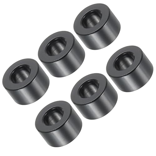 Unifizz M5 Abstandshalter aus Aluminium, schwarz, 6 Stück, runde Metall-Abstandshalter, 5,2 mm Innendurchmesser x 10 mm Außendurchmesser x 6 mm Länge, Aluminium-Abstandshalter ohne Gewinde, für M5 Unifizz M5 Abstandshalter aus Aluminium, schwarz, 6 Stück, runde Metall-Abstandshalter, 5,2 mm Innendurchmesser x 10 mm Außendurchmesser x 6 mm Länge, Aluminium-Abstandshalter ohne Gewinde, für M5 von Unifizz