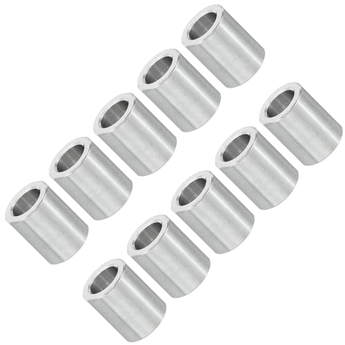 Unifizz M5 Aluminium-Abstandshalter, runde Metall-Abstandshalter, 5,2 mm Innendurchmesser x 8 mm Außendurchmesser x 10 mm Länge, ohne Gewinde, Aluminium-Abstandshalter für M5-Schrauben-Baugruppen, 10 Unifizz M5 Aluminium-Abstandshalter, runde Metall-Abstandshalter, 5,2 mm Innendurchmesser x 8 mm Außendurchmesser x 10 mm Länge, ohne Gewinde, Aluminium-Abstandshalter für M5-Schrauben-Baugruppen, 10 von Unifizz