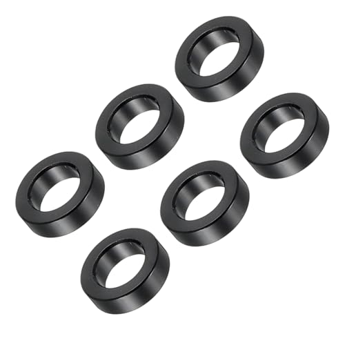 Unifizz M6 Abstandshalter aus Aluminium, rund, 6,2 mm Innendurchmesser x 10 mm Außendurchmesser x 3 mm Länge, Aluminium-Abstandshalter ohne Gewinde, für M6-Schraubenbolzen, Schwarz, 6 Stück Unifizz M6 Abstandshalter aus Aluminium, rund, 6,2 mm Innendurchmesser x 10 mm Außendurchmesser x 3 mm Länge, Aluminium-Abstandshalter ohne Gewinde, für M6-Schraubenbolzen, Schwarz, 6 Stück von Unifizz