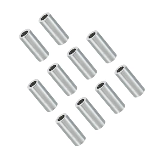 Unifizz M6 Aluminium-Abstandshalter, runde Metall-Abstandshalter, 6,2 mm Innendurchmesser x 10 mm Außendurchmesser x 25 mm Länge, ohne Gewinde, Aluminium-Abstandshalter für M6-Schrauben-Baugruppen, 10 Unifizz M6 Aluminium-Abstandshalter, runde Metall-Abstandshalter, 6,2 mm Innendurchmesser x 10 mm Außendurchmesser x 25 mm Länge, ohne Gewinde, Aluminium-Abstandshalter für M6-Schrauben-Baugruppen, 10 von Unifizz