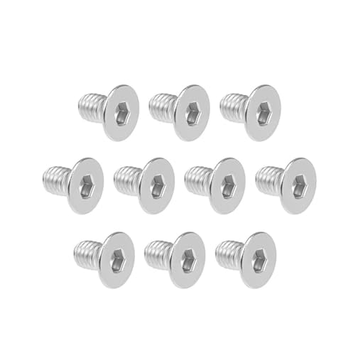 Unifizz M6 x 10 mm metrische Innensechskantschrauben, 304 Edelstahl, Flachkopfschrauben, Vollgewinde, Maschinenschrauben, 20 Stück Unifizz M6 x 10 mm metrische Innensechskantschrauben, 304 Edelstahl, Flachkopfschrauben, Vollgewinde, Maschinenschrauben, 20 Stück von Unifizz