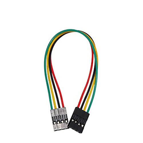 Unifizz PVC-Dupont-Kabel-Set, mehrfarbig, Länge 100 mm, 4-polige Buchse auf Buchse, Steckplatine, Überbrückungsbandkabel-Set, mehrfarbig, 10 Stück von Unifizz