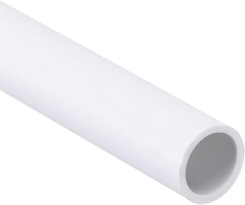 Unifizz PVC-Rohr, 8 mm Innendurchmesser, 10 mm Außendurchmesser, 200 mm Länge, rund, starres Kunststoffrohr, hohe Schlagfestigkeit, für Abflussrohr, Kabelmuffe (weiß) von Unifizz