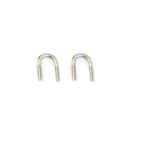 Unifizz Rundes U-Bolzen-Set, Edelstahl, U-förmige Schraube, Edelstahl zur Befestigung von Rohrschellen, M12 x 42, 2 Stück von Unifizz